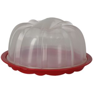 Nordic Ware Bundt Dome Cake Keeper Clear and Red Nordic Ware Bundt Dome Cake Keeper Clear and Red